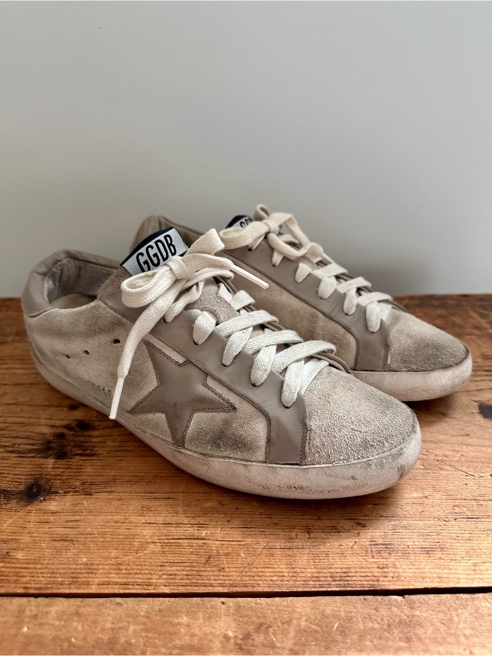 Golden Goose Superstar Tan Suede with Brown Star, Wedge Insole Size 36 Sneakers - Picture 1 of 16